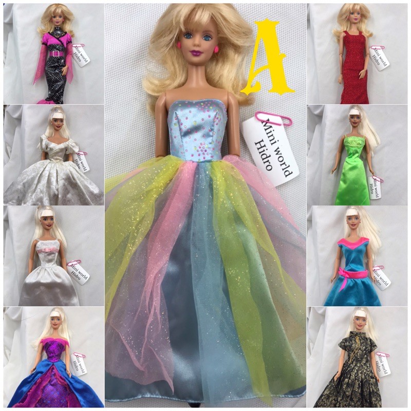 Váy dạ hội cho búp bê Barbie chính hãng mã A