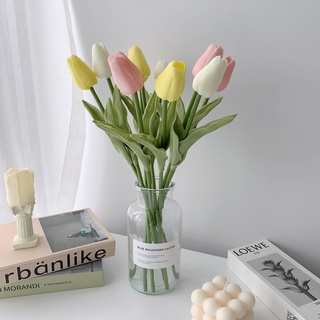 Bộ 5 Bông Hoa Tulip Giả Mini Trang Trí Xinh Xắn