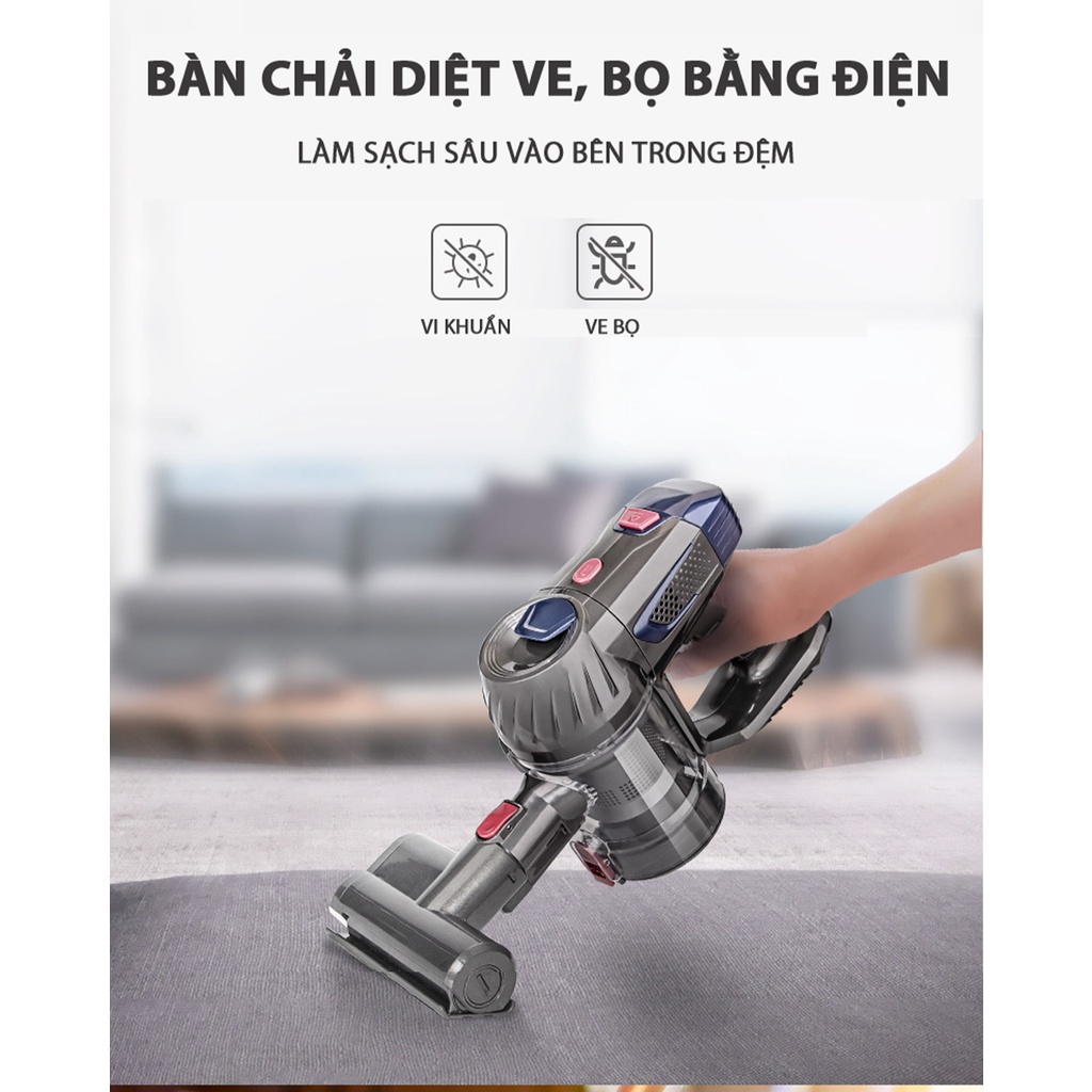 Máy hút bụi không dây 2 in 1 GULIFE GL-MHB99, Dễ tháo lắp,bảo trì, Bảo Hành 12 Tháng, hút sạch mọi góc trong nhà