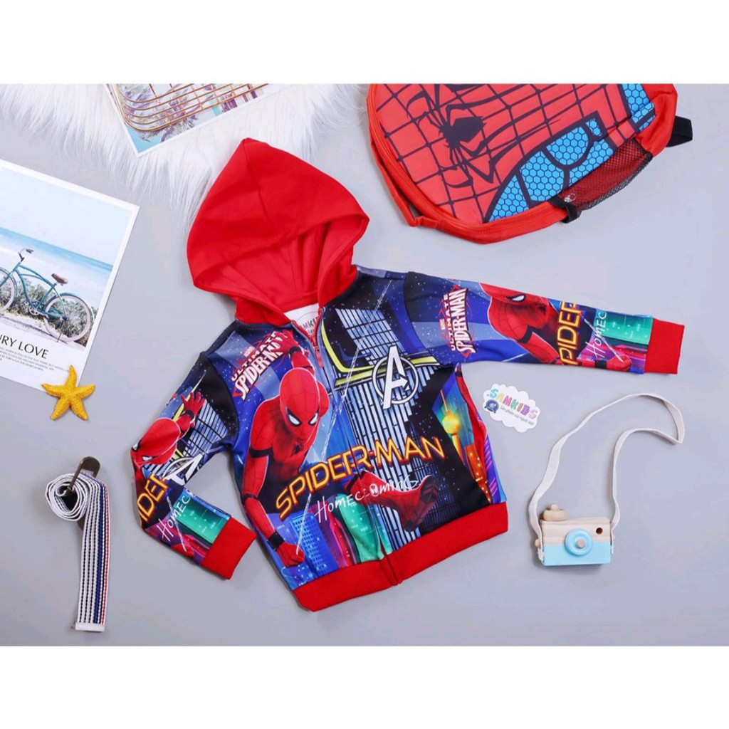 Xả kho áo khoác người nhện spiderman cho bé 12kg đến 15kg - ảnh sản phẩm 5