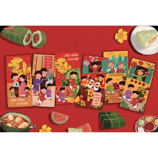 Combo 100 bao lì xì Tân Sửu 2021 được chọn mẫu