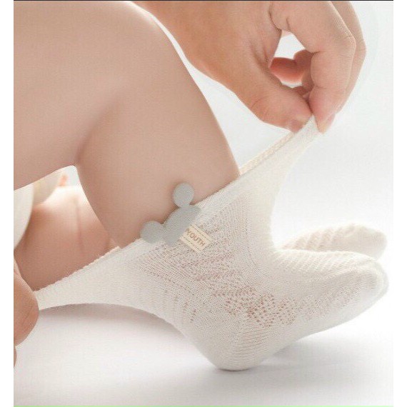 Tất lưới Micky xuất hàn cho bé, màu pastel siêu đẹp