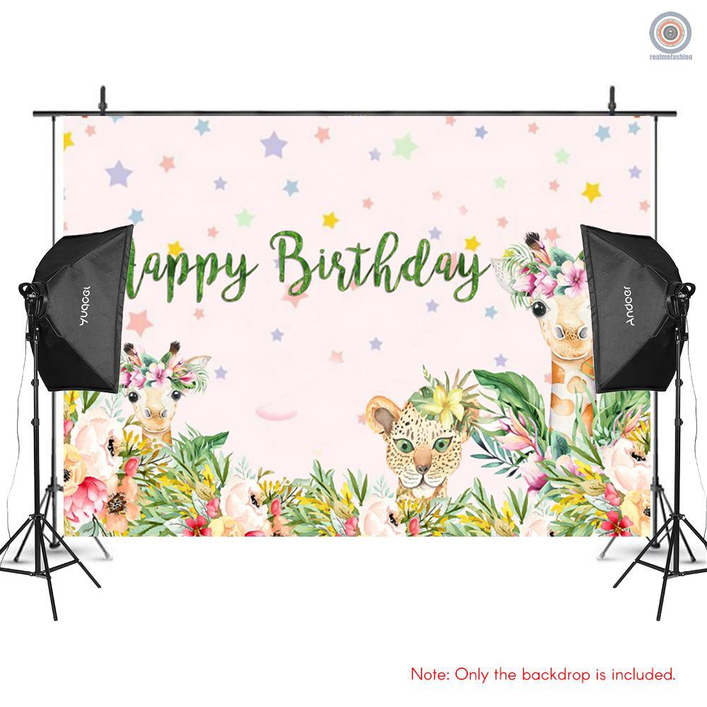 Phông Nền Chụp Ảnh Hình Chữ Happy Birthday Rmf7x5ft # 3256