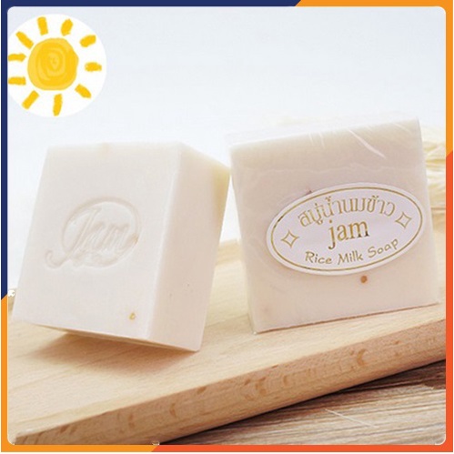 Xà phòng sữa gạo Jam Rice Milk Soap Thái Lan giúp trắng sáng, mềm mịn, hương thơm dịu nhẹ SPU151
