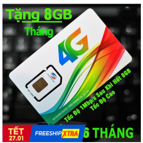 SIM 4G viettel - D900 TẶNG 7GB/THÁNG - {Mua 1 lần dùng cả năm}