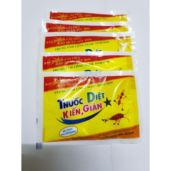 Combo 5 Gói Thuốc Diệt Kiến Gián Sinh Học ( Gói 20G)