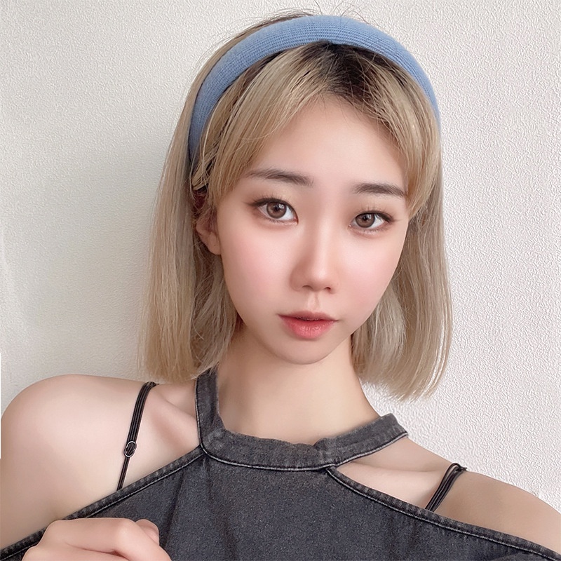 Băng đô cài tóc họa tiết kẻ sọc đơn giản phong cách Hàn Quốc thời trang cho nữ