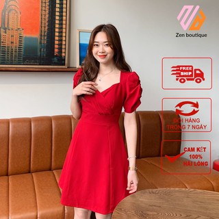 Váy đầm xòe tay bồng