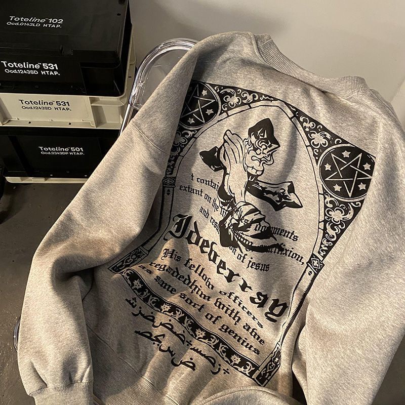 Áo Sweater Mỏng Dáng Rộng Phong Cách Hip Hop Đường Phố Mỹ Cá Tính Cho Nam Nữ