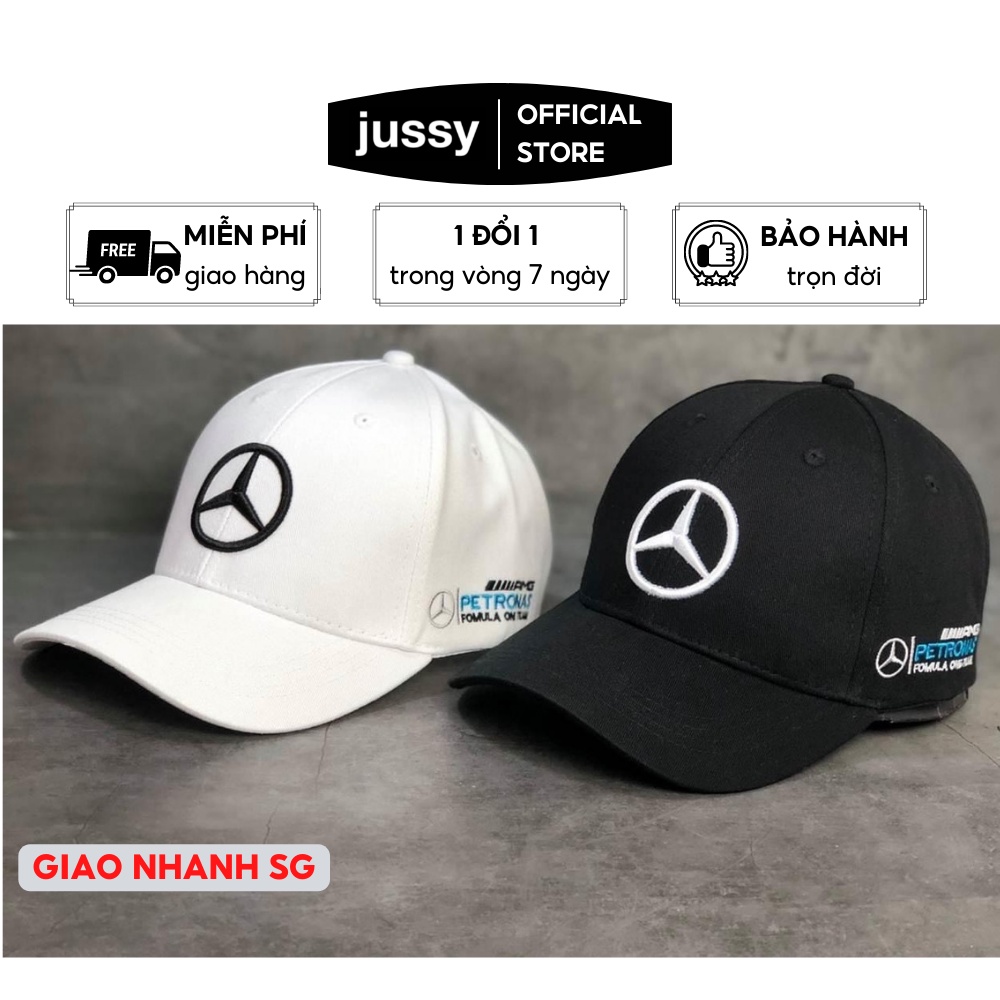 Nón Kết Mercedes, Mũ Lưỡi Trai Thể Thao Nam Nữ Thêu Logo Nổi Bật Chất Vải Kaki Cao Cấp