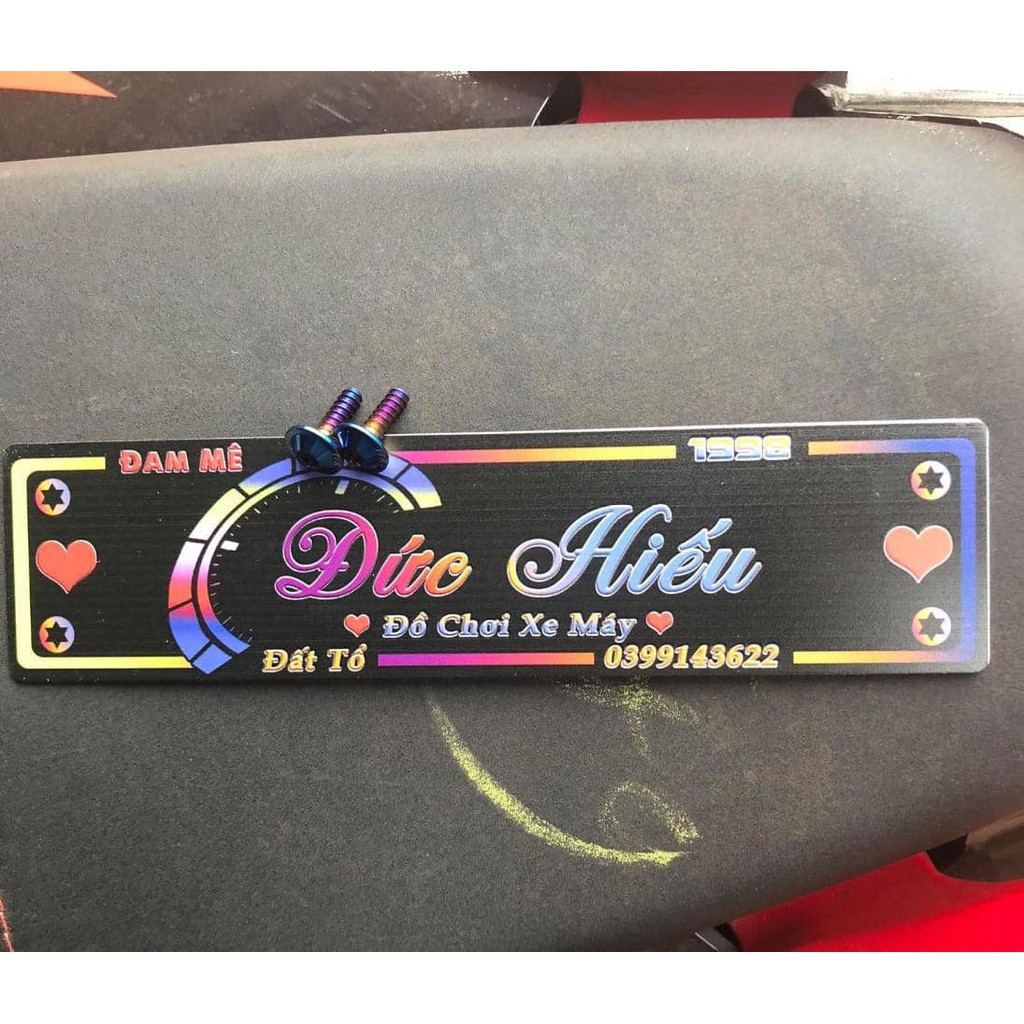 Bảng tên xe máy , Ốc titan gắn bảng tên