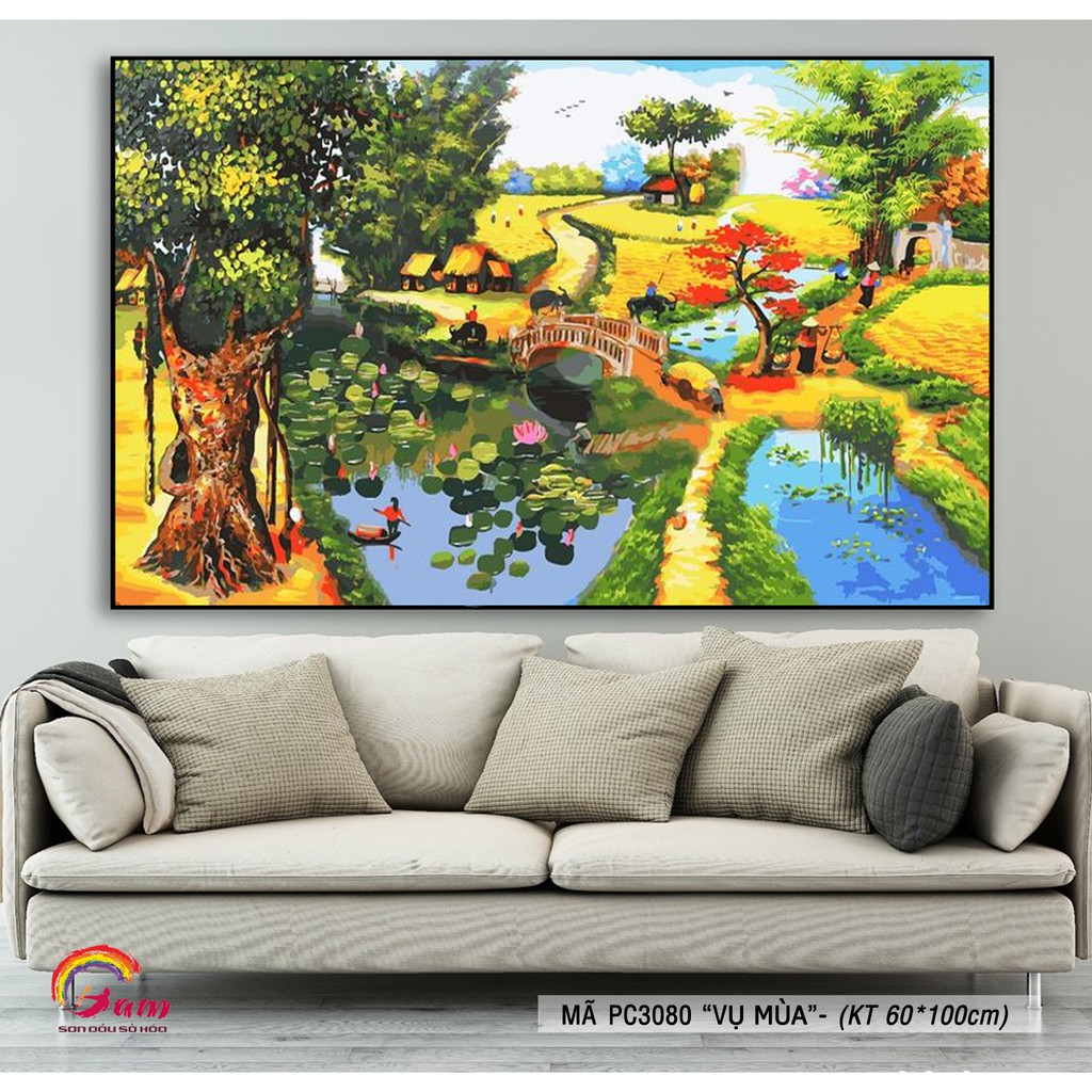 Tranh Sơn Dầu Số Hóa Phong Cảnh Tự Tô Màu Theo Số Tranhsohoavn - Tổng Hợp Các Mẫu Tranh Phong Cảnh  Hàng Có Sẵn | BigBuy360 - bigbuy360.vn