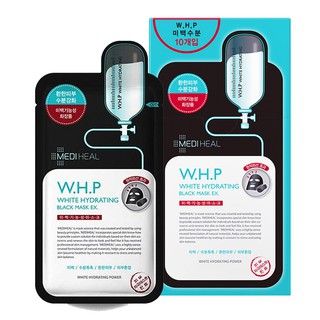 Hộp 10 miếng Mặt Nạ Than Hoạt Tính Mediheal W.H.P White Hydrating Black Mask EX
