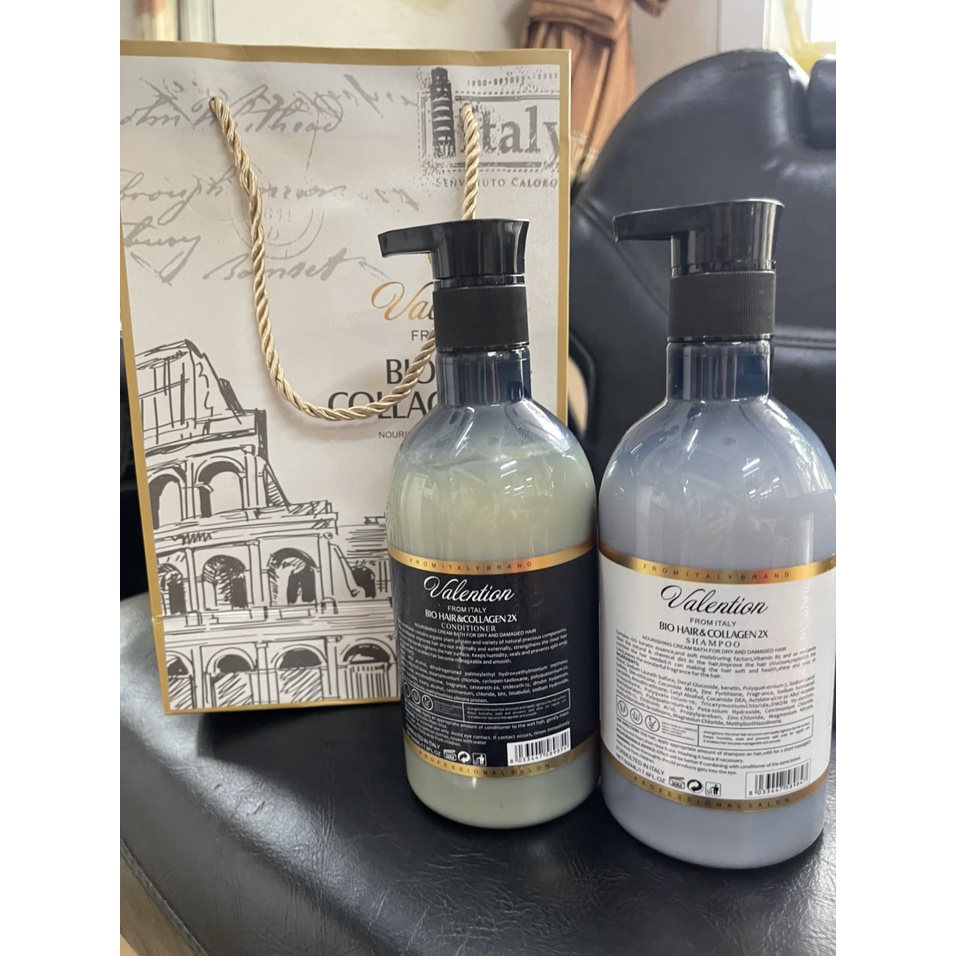 CẶP DẦU GỘI XẢ VALENTION BIO HAIR & COLLAGEN 2X 800ML X2