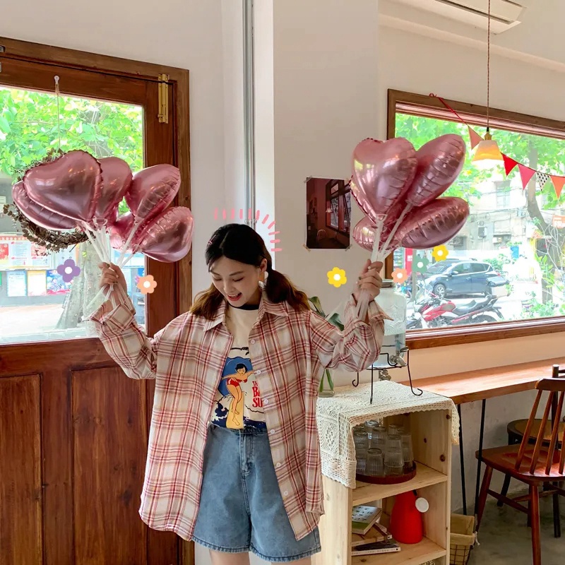 Bong Bóng Trái Tim Trang Trí Tiệc