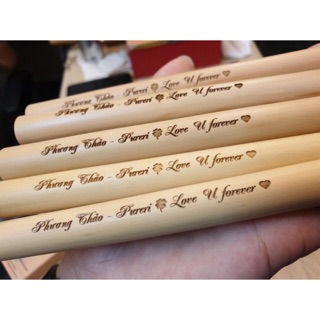  (Organic) Set 10 ống hút tre loại I khắc tên/ký hiệu theo yêu cầu (loại I)