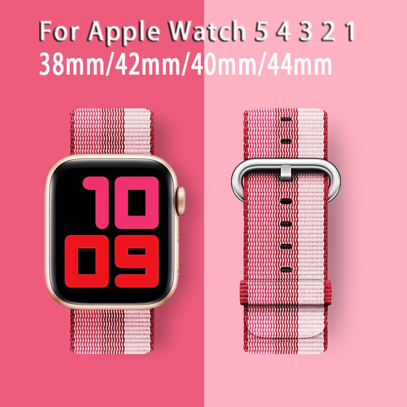 Nylon Watchband for Apple Watch 42mm 44mm 38mm 40mm Strap For iwatch Band Series 6 SE 5 4 3 2 1