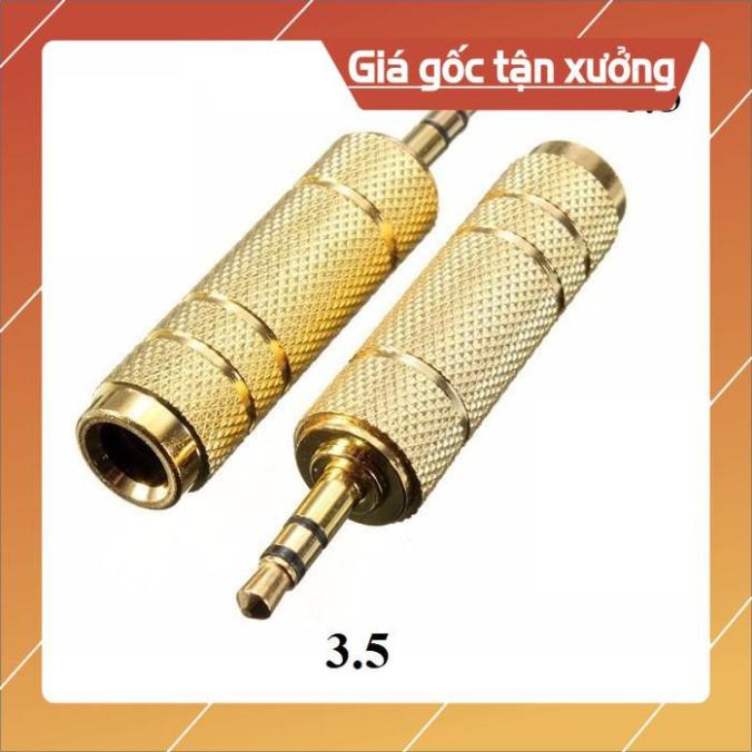 FreeShip  [SIÊU SALE 1K] Đầu jack chuyển đổi âm thanh từ cổng 6.5mm cái sang cổng 3.5mm