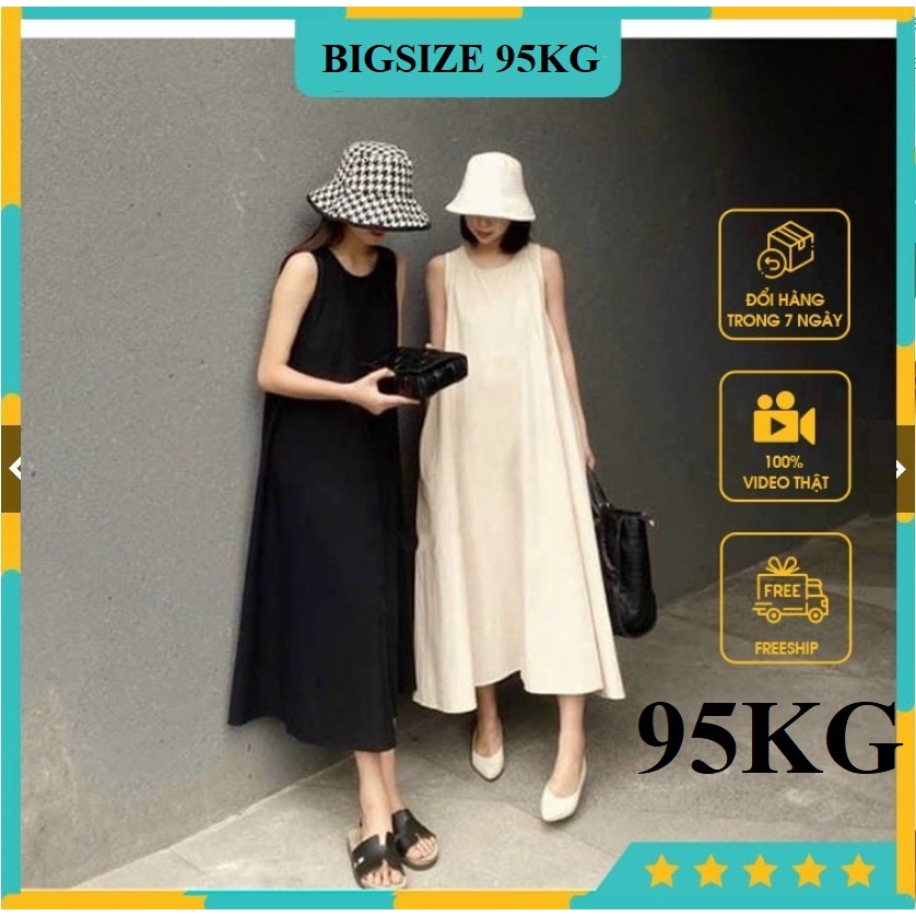 Đầm váy Nữ Suông, Chất đũi đẹp mát, khác biệt, đáng xiền, có Siêu Bigsize 95KG, 3 lỗ