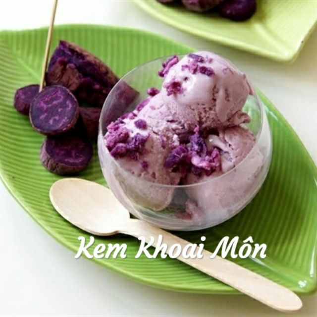 Bột Làm Kem Tươi Vị KHOAI MÔN 🍦KEM ỐC QUẾ🍦 1,3kg, làm kem gia đình, sản xuất , hệ thống kem