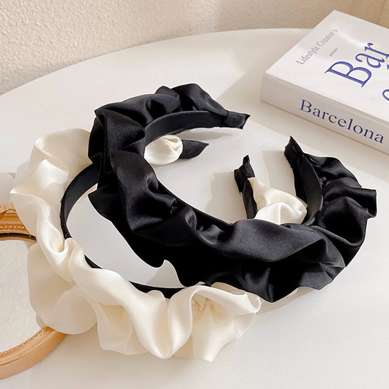 Băng Đô Cài Tóc Bản Rộng Vải Dệt Ngọt Ngào Chất Lượng Cao