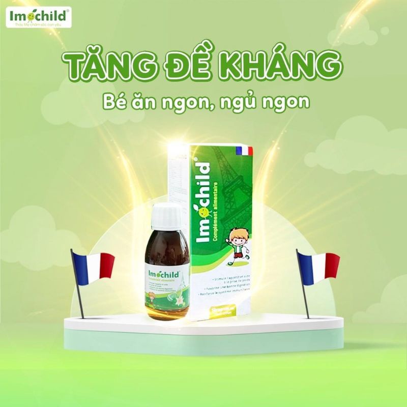 IMOCHILD tăng đề kháng, ăn ngon miệng bổ sung các vitamin, khoáng chất và acid amin nhập khẩu chính hãng từ Pháp