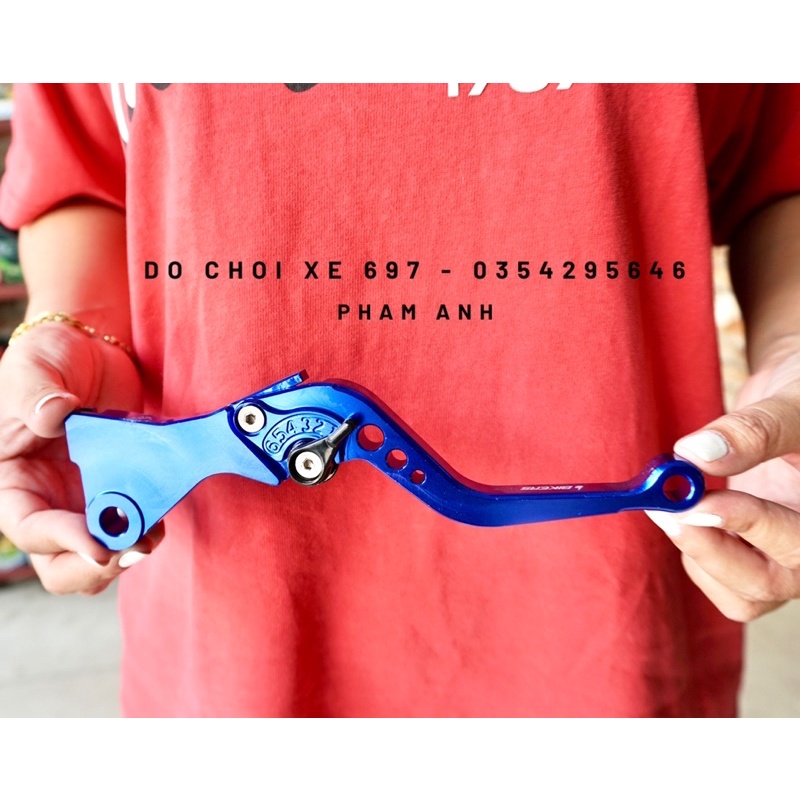 Tay phanh/ tay thắng Wave 110 218-222 chất liệu nhôm CNC. Chỉnh 6 cấp độ bóp, Lắp như zin