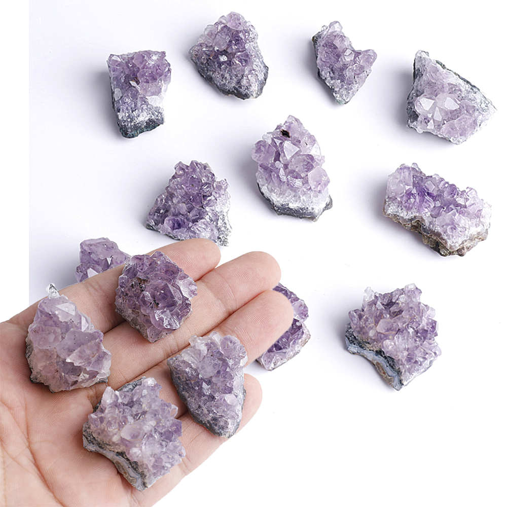 ROW Natural Dream Amethyst Cluster Home Decoration Mineral Specimen|Geography Teaching Gift Rough Ore Raw|Healing|1PC