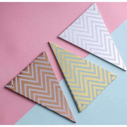 Dây Cờ Treo Tam Giác Ánh Kim Trang Trí Sinh Nhật