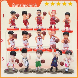 Mô hình Slam Dunk - Mô hình cầu thủ bóng rổ trong Slam Dunk - Bán theo Set - Cao 8cm