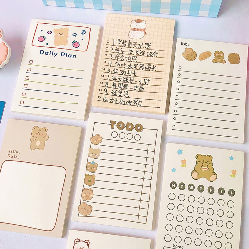 Set 50 Tờ Giấy Ghi Chú Họa Tiết Hoạt Hình Dễ Thương Xinh Xắn