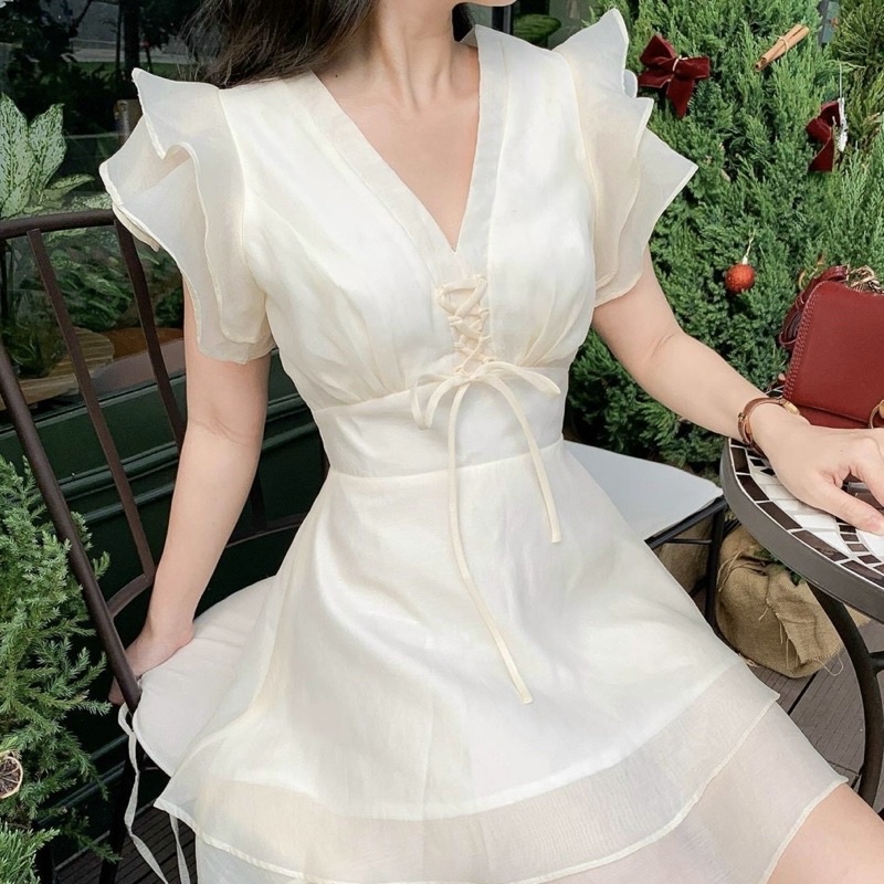🦋Đầm Oganza Đan Dây Ngực🦋