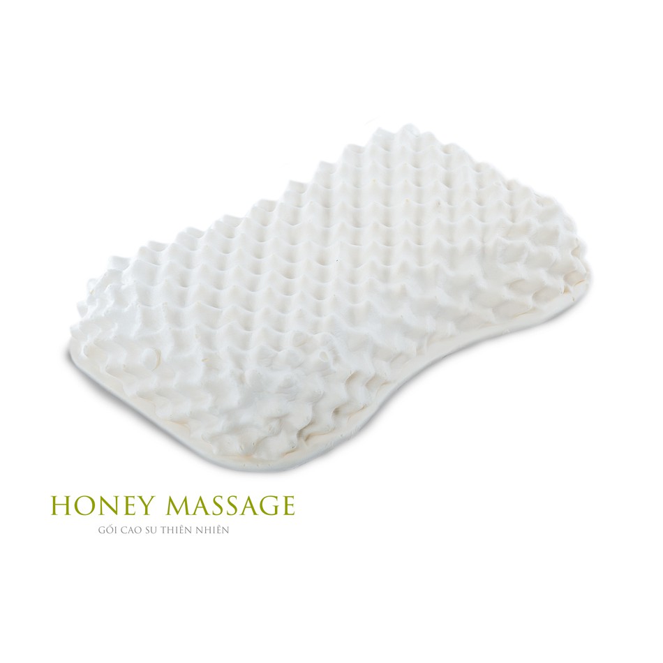 Gối nằm 100% Cao Su Thiên Nhiên Honey Massage Vạn Thành 35x60x12cm