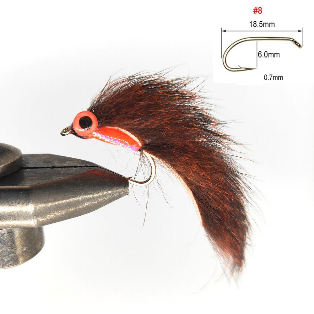 MUVAKO Bộ 5 mồi côn trùng  với móc câu sắc nhọn 8