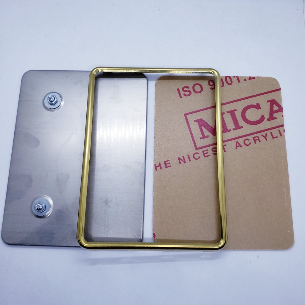 Khung biển số 7 màu titan gắn xe máy Tặng mica, đế sau ốc vít đầy đủ