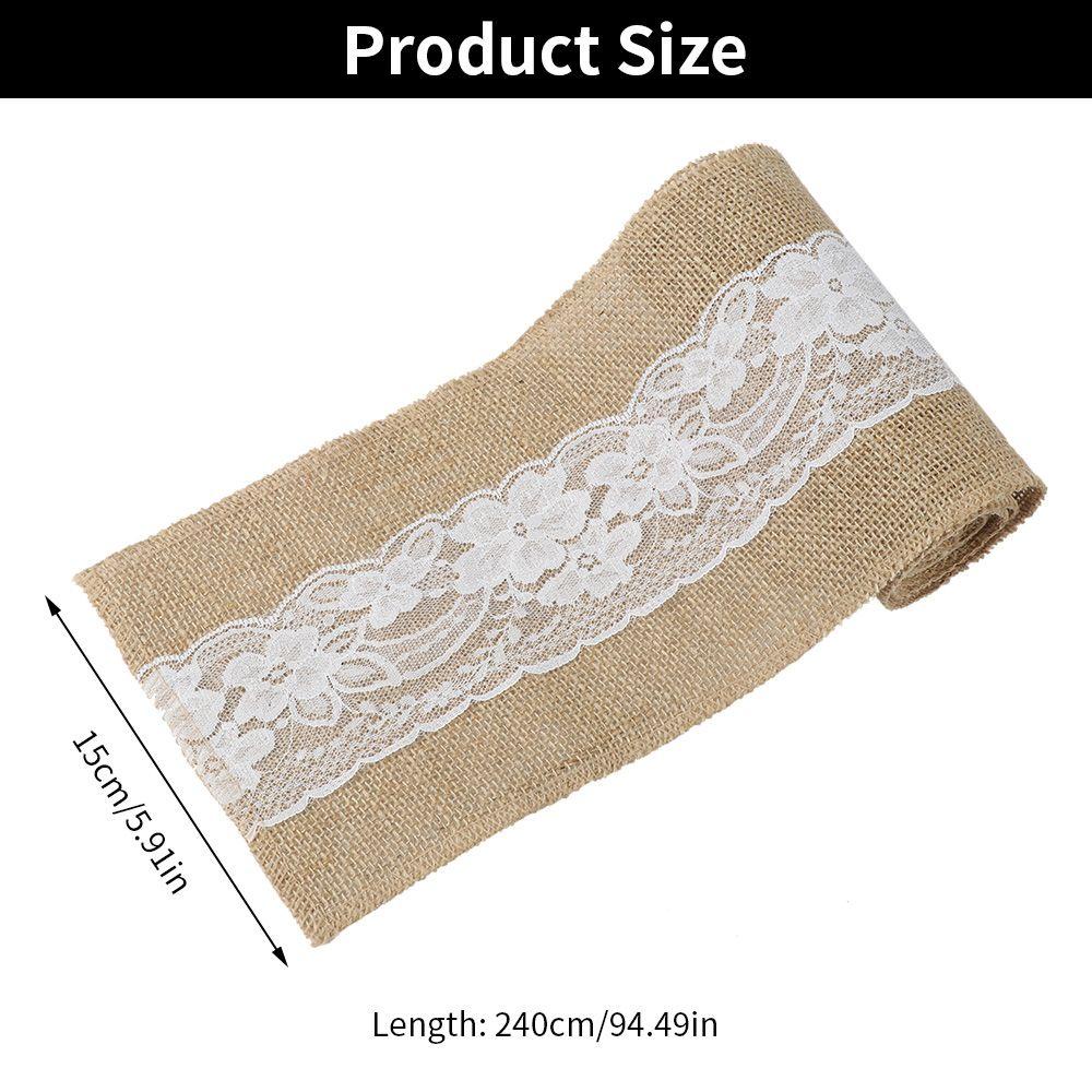 Cuộn Vải Bố Phối Ren Dùng Trang Trí Bàn Ghế Đám Cưới