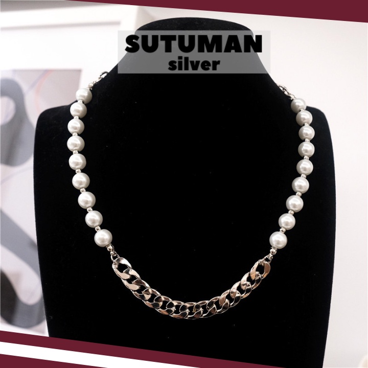 [HỎA TỐC] Dây chuyền chuỗi ngọc dài phụ kiện thời trang xu hướng mới SUTUMANsilver