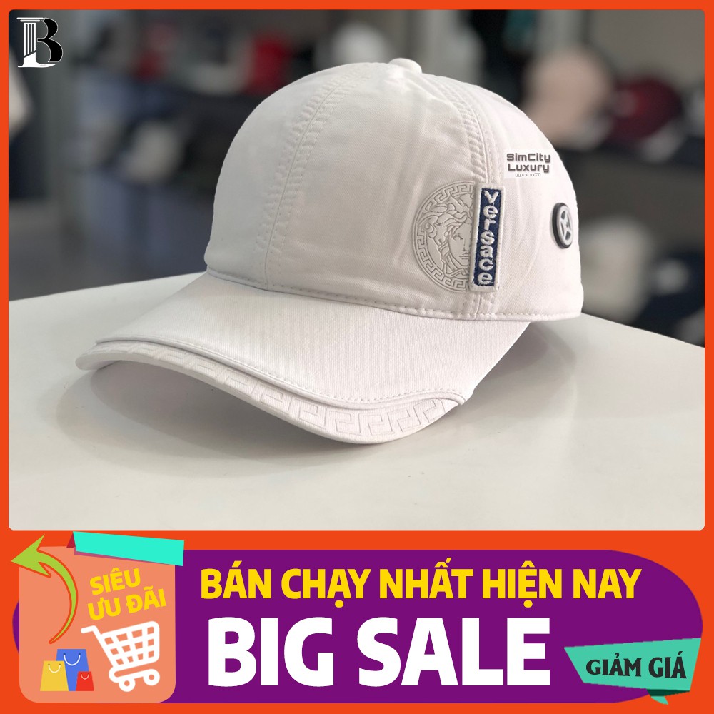Nón Kết - Mũ Lưỡi Trai Versace Chuẩn Form Dày Dặn 2 Lớp Logo Thêu Nổi