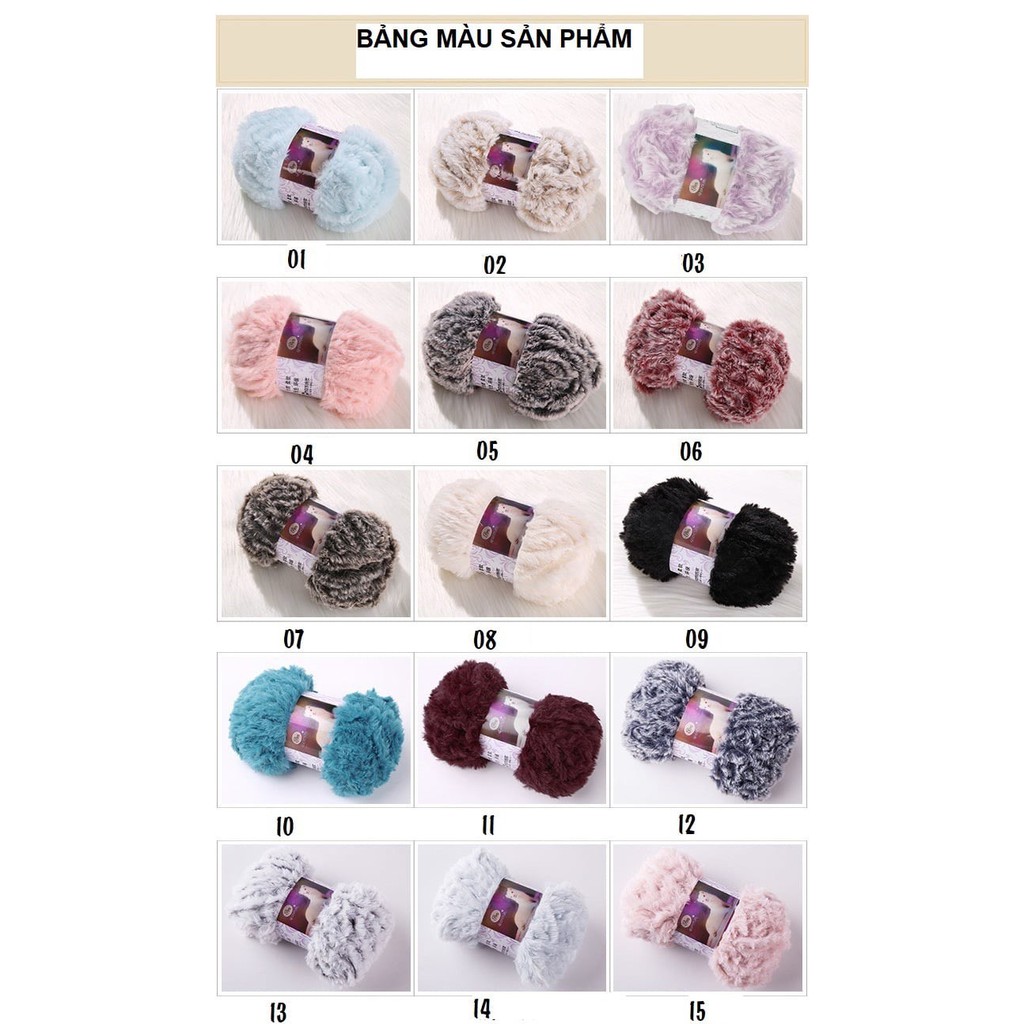 Len lông chồn cao cấp Cashmere 50gr, len mịn nhẹ an toàn cho bé - Tiệm nhà Lam