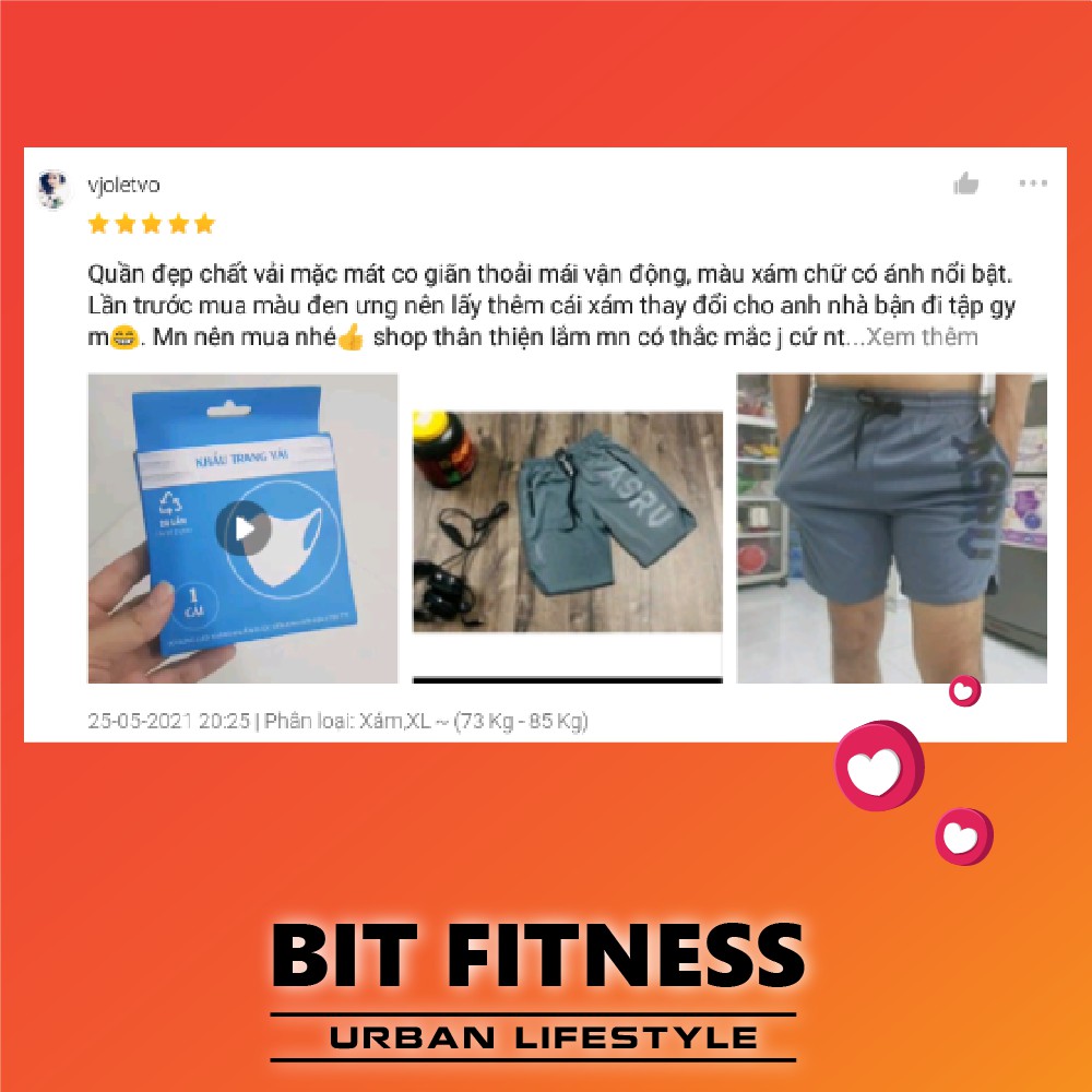 Quần short tập gym ASRV - Quần đùi thể thao nam - Quần tập gym nam - BiT Fitness chuyên đồ tập Q.AS.LGD | BigBuy360 - bigbuy360.vn