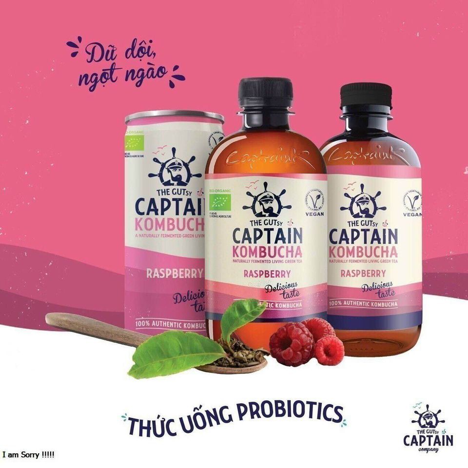 Trà dưỡng sinh Kombucha hữu cơ The Gutsy. Thức uống giàu lợi khuẩn (probiotics), đẹp da, tiêu hóa tốt, tăng miễn dịch