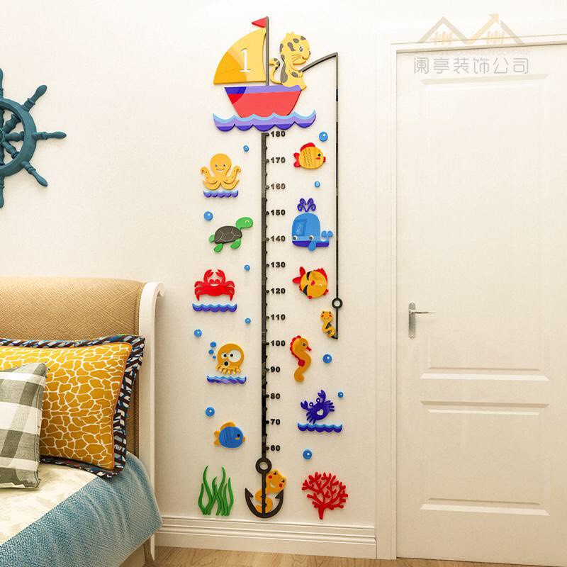 THƯỚC ĐO CHIỀU CAO CHO BÉ - CÁ BIỂN, trang trí phòng cho bé | BigBuy360 - bigbuy360.vn