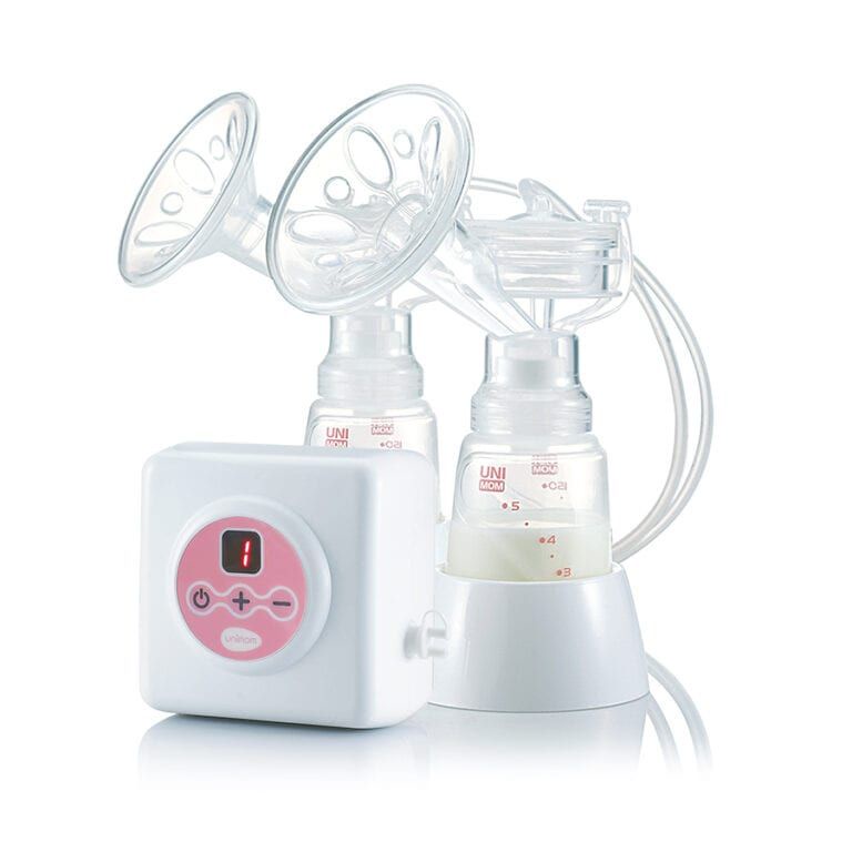 Máy hút sữa điện đôi điện tử Premium Allegro UNIMOM có matxa silicone UM872002
