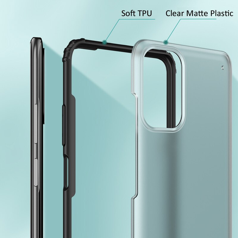 [Ảnh Thật] Ốp Lưng Xiaomi Redmi Note 10 4G/ Note 10s Cứng Nhám Viền Dẻo Màu Chống Sốc