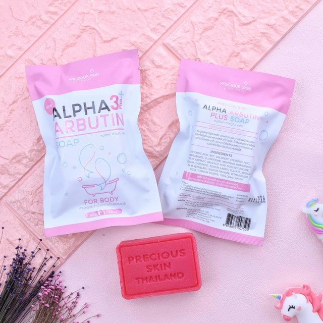 Xà Phòng tắm Kích Trắng Alpha Arbutin 3+ Plus Collagen Soap Nội địa Thái Lan - 80gram