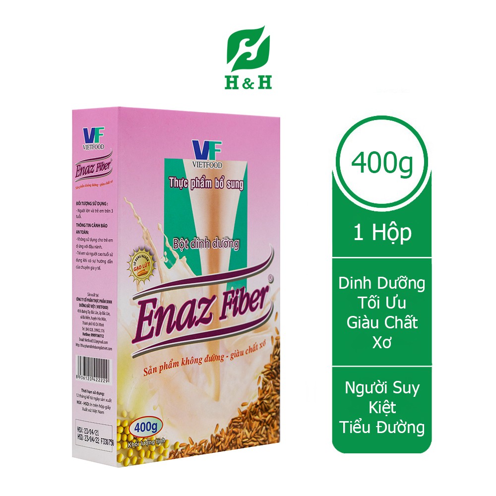 Bột dinh dưỡng ENAZ FIBER dinh dưỡng tối ưu cho người ăn chay, tiểu đường - 400G