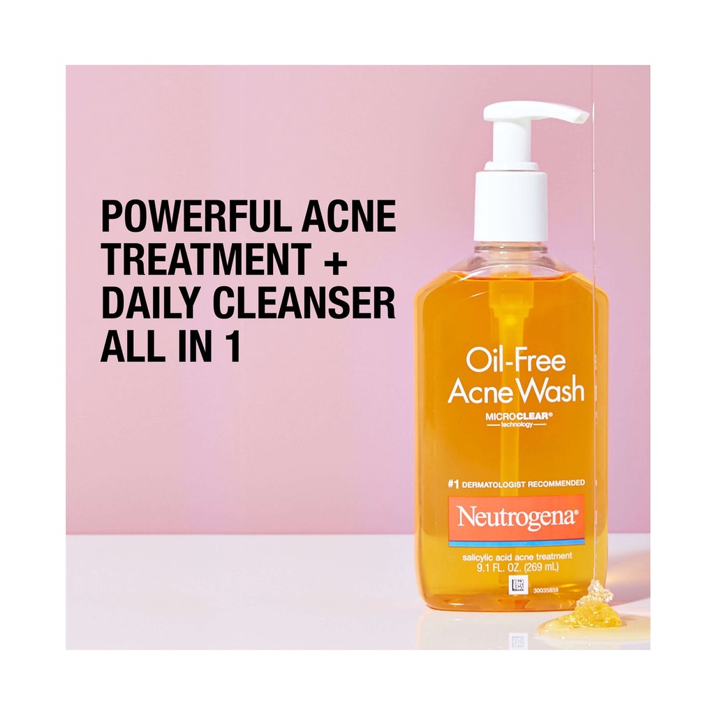Sữa Rửa Mặt Ngừa Mụn Neutrogena Oil-Free Acne Wash 9.1oz