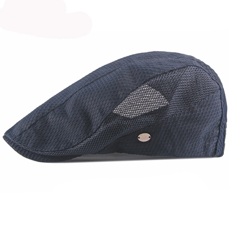 Mũ Beret Phối Lưới Thoáng Khí Thời Trang Mùa Hè Cho Nam Và Nữ