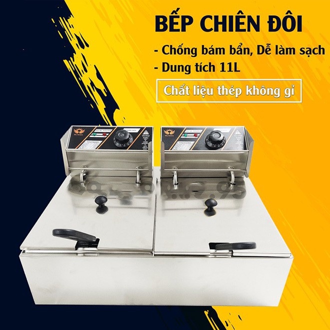 Bếp Chiên Đôi. Bếp Chiên Đôi 2 Hộc