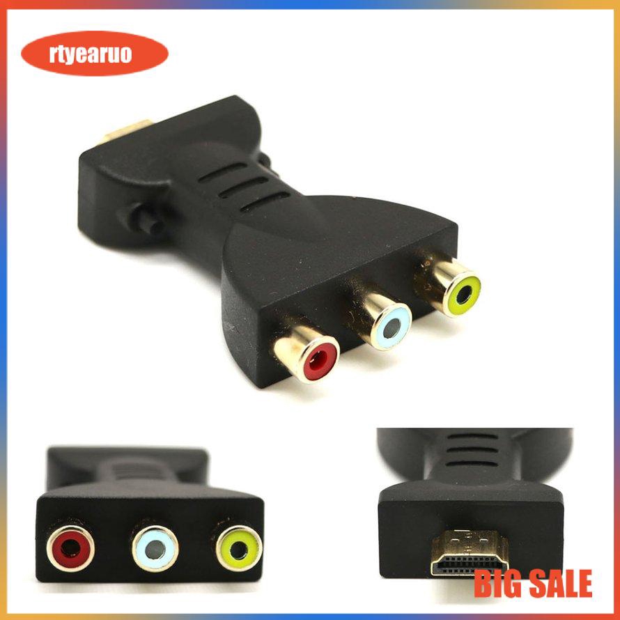 【199k0207】AV Digital Signal HDMI To 3 RCA Audio Adapter Component Converter Video Audio